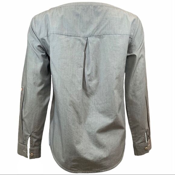 ANTHROPOLOGIE POSTCODE STRIPED LONG SLEEVE BOATNECK TOP POPLIN JERSEY SIZE XS - Picture 4 of 8